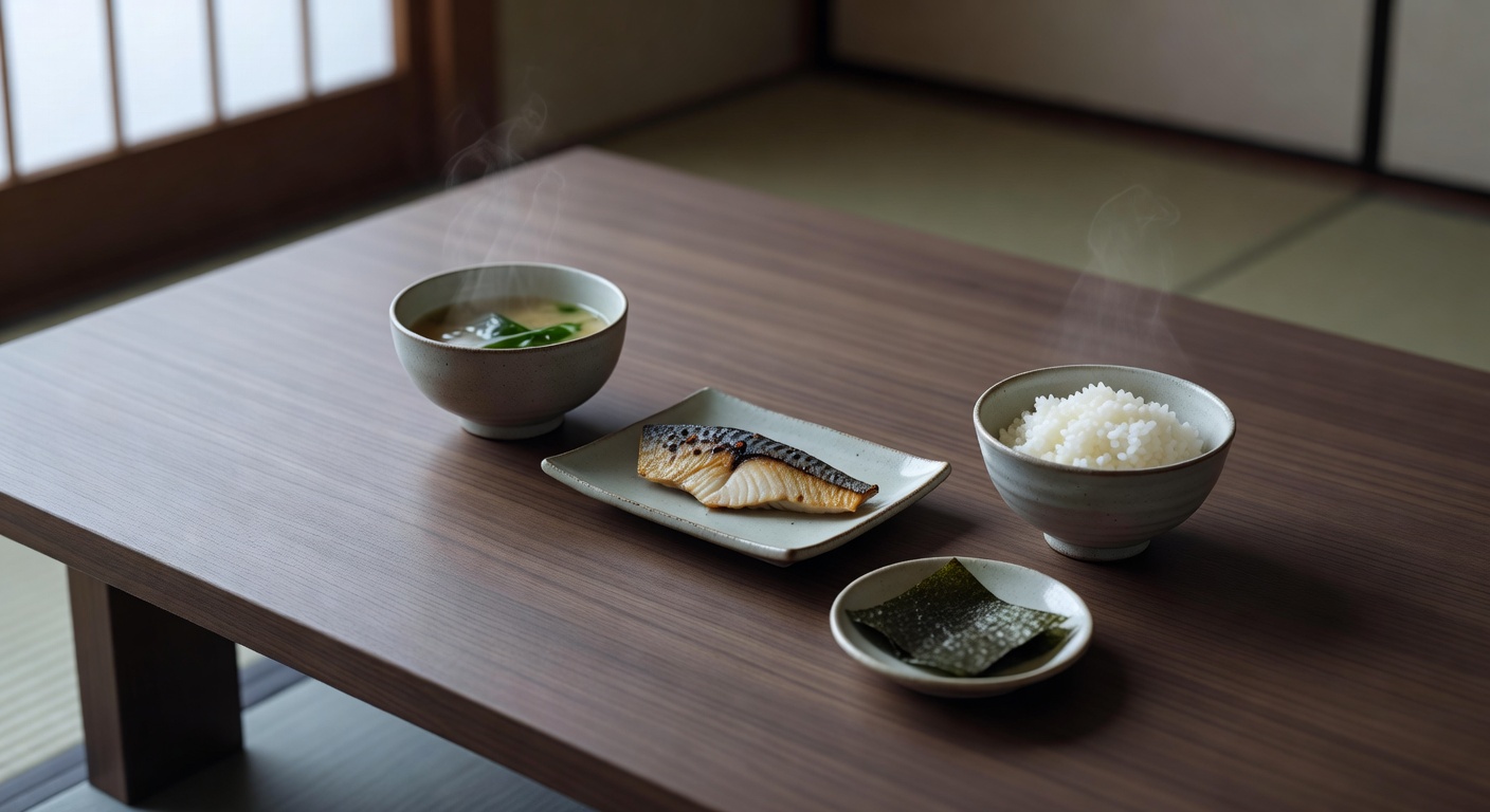 丁寧な日本の朝食