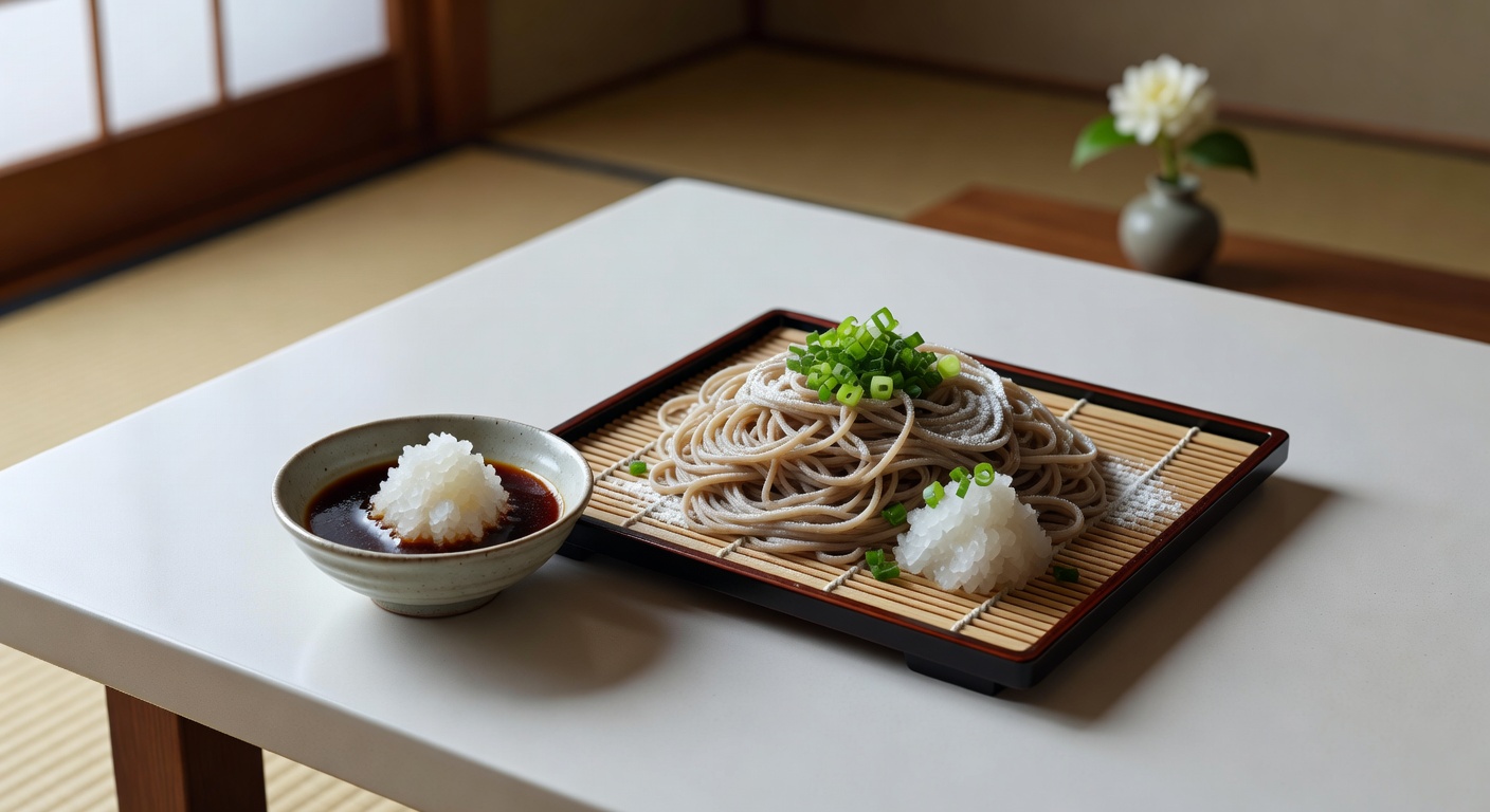 夏の冷やし蕎麦